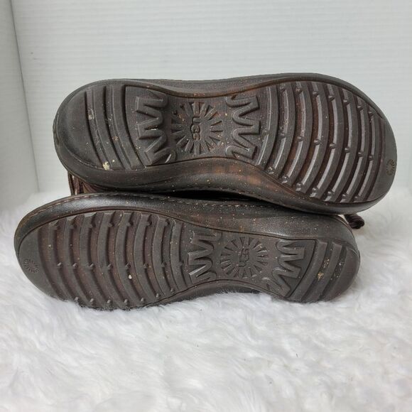 UGG Akadia Stout Womens Size 8 Brown Winter Booties Lace Up Boots Leather - Picture 8 of 8